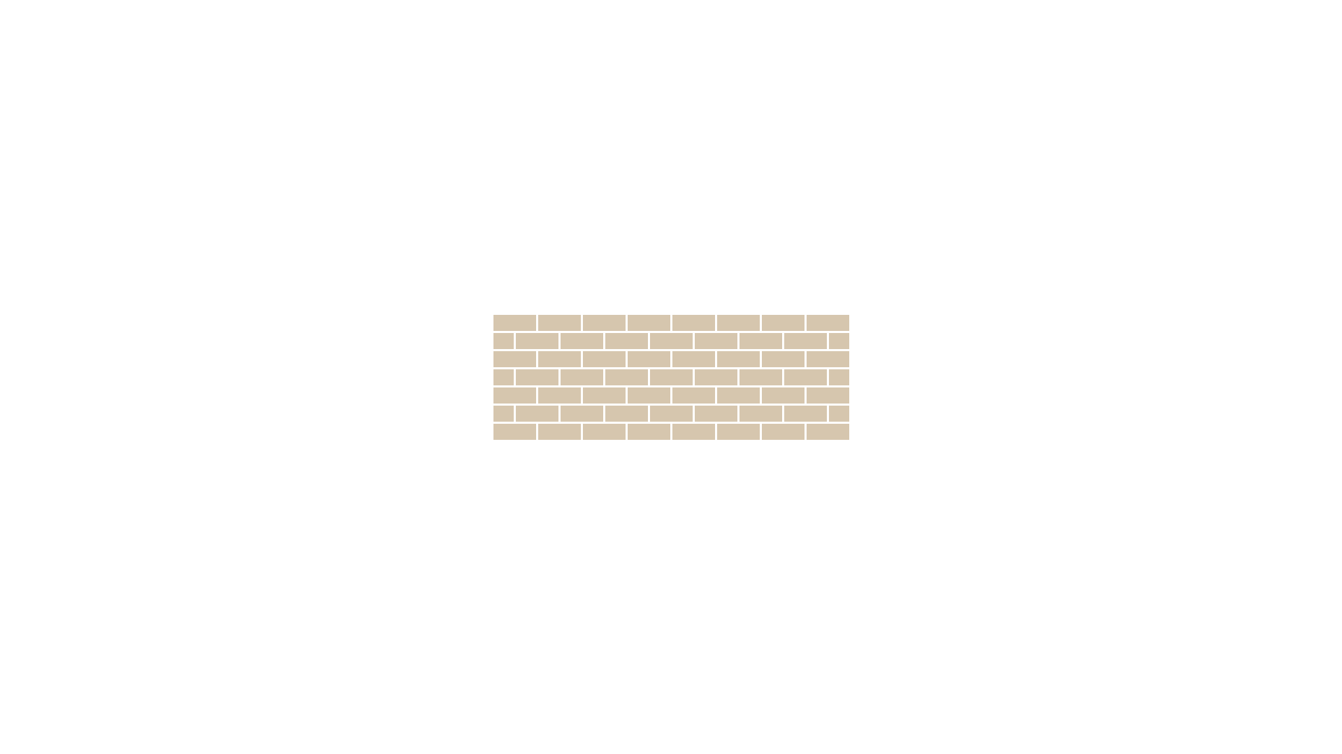 A running bond brick wall, the standard material of post-war Danish architecture